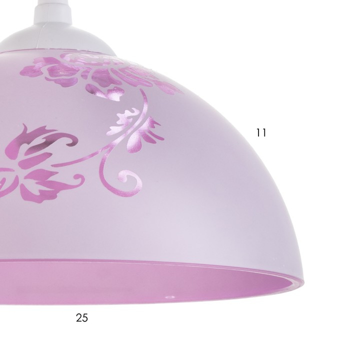 Светильник BayerLux  Колпак "Рочелл" 1 лампа E27 40Вт белый-розовый  д.250