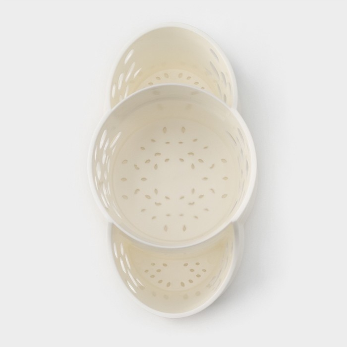 Подставка для столовых приборов &laquo;Камелия&raquo;, 3 отделения, цвет МИКС