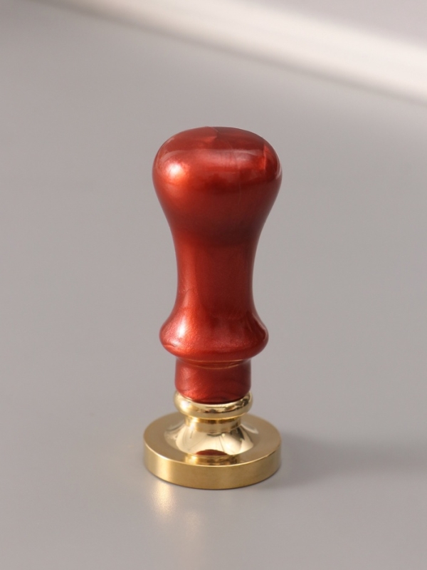 Печать для сургуча с пластиковой ручкой "Венок с буквой D" 2,5х2,5х6,3 см