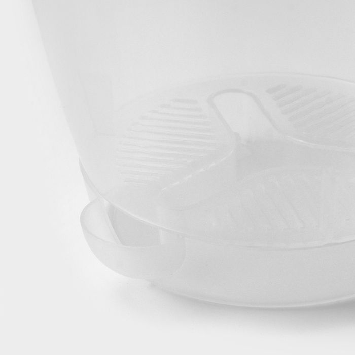 Горшок для цветов с поддоном &laquo;Адель&raquo;, 1,5 л, пластиковый, цвет прозрачный