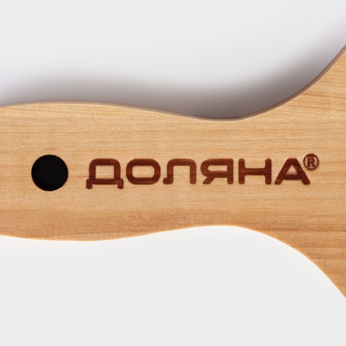 Доска для подачи с ручкой, 35&times;9&times;1,8 см, на 4 шота, диаметр ячеек 3,9 см,с пропиткой, берёза