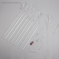 Гирлянда &laquo;Сосульки&raquo; 2.5 &times; 0.5 м, IP65, прозрачная нить, 288 LED, свечение белое с эффектом стекания, 12 В