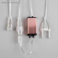 Гирлянда &laquo;Сосульки&raquo; 2.5 &times; 0.5 м, IP65, прозрачная нить, 288 LED, свечение синее с эффектом стекания, 12 В