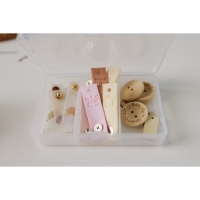 Набор бирок с кнопкой &laquo;Детский&raquo;, 5 видов, 5 &times; 1,5 см, 10 шт, цвет разноцветный