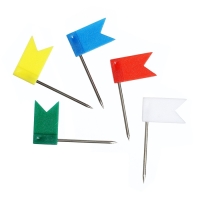 Набор кнопок "Флажки", цветные, в пластиковой упаковке