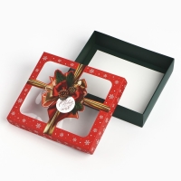 Коробка подарочная новогодняя складная &laquo;С Новым годом&raquo;, бант, 23.5 х 20.5 х 5.5 см, Новый год