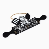 Крючки для кухни &laquo;Правила кухни&raquo;, цвет черный, 29,8 х 11 см