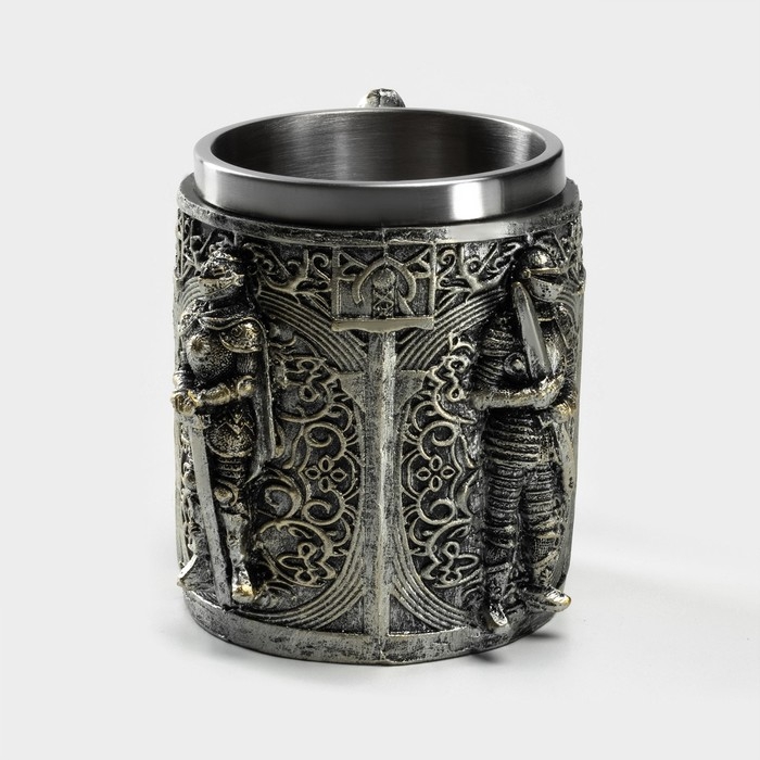 Кружка из нержавеющей стали &laquo;Стража&raquo;, 400 мл, цвет серебряный