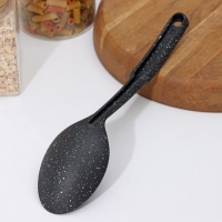 Ложка гарнирная Доляна &laquo;Мрамор&raquo;, 30,5 см, цвет чёрный