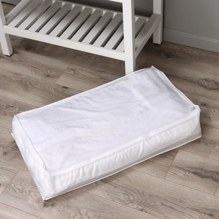 Кофр для хранения вещей LaDо́m, 80&times;45&times;15 см, цвет белый