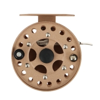 Катушка инерционная, металл, диаметр 7.5 см, цвет светло коричневый, HF75