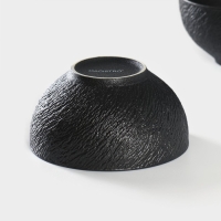 Набор салатников фарфоровых Magistro Lofty, 2 предмета: 600 мл, d=14 см, цвет черный