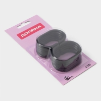 Кольца для штор Доляна, в ванную, пластик, 12 шт, 5,9&times;3,9 см, цвет чёрный