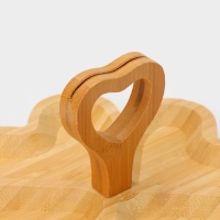 Менажница Доляна &laquo;Цветок&raquo;, 19,5&times;19,5 см, бамбук