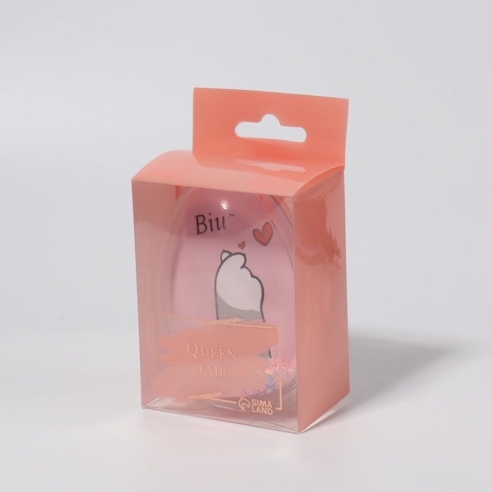 Расчёска - шейкер &laquo;Лапки&raquo;, 5,5 &times; 9 см, цвет нежно - розовый