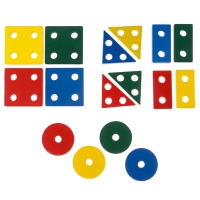 Пирамидка логическая &laquo;Фигуры&raquo;, окрас глянцевый