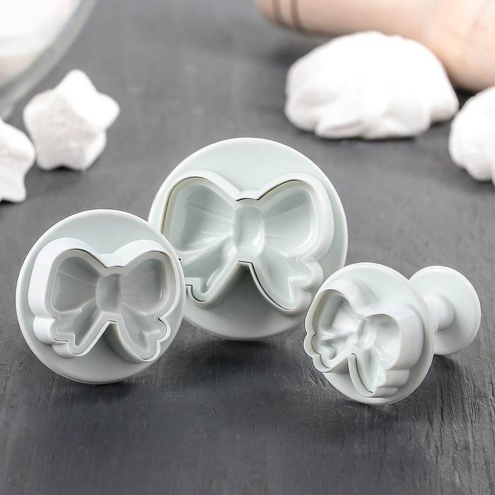 Набор плунжеров кондитерских Доляна &laquo;Бантик&raquo;, 3 шт