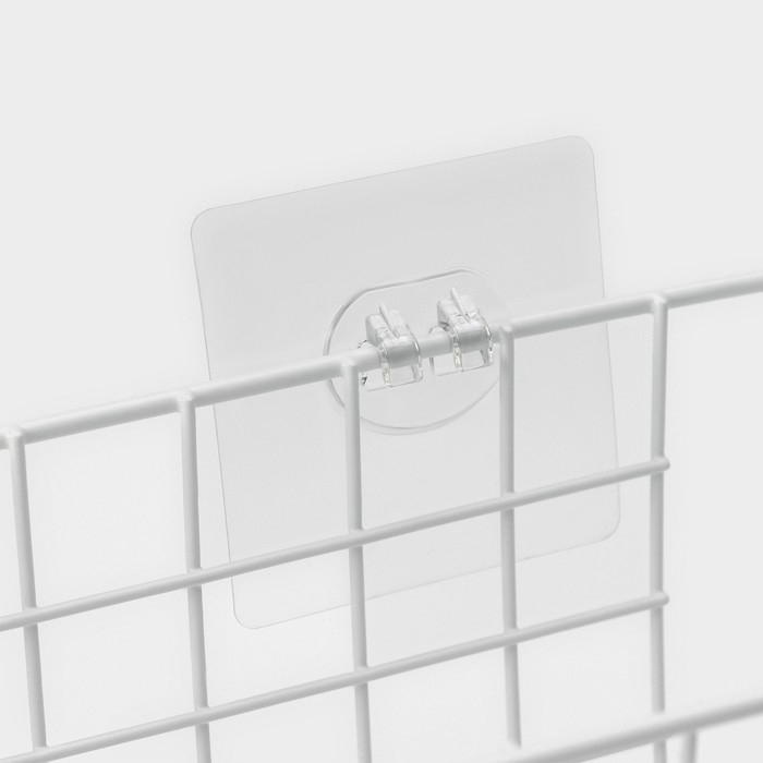 Корзина на липучках Доляна, 28,5&times;12&times;11,5 см, цвет белый