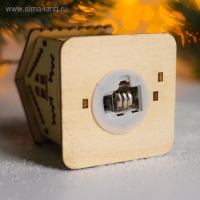 Новогодний декор с подсветкой &laquo;Домик с красной крышей&raquo; 9&times;6&times;7 см, МИКС