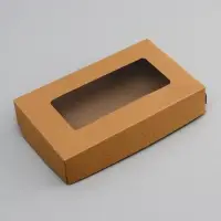 Контейнер на вынос, с окном,  крафт, 20 х 12 х 4 см