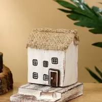 Сувенир "Дом" дерево Албезия 9х11х11 см, цв. белый