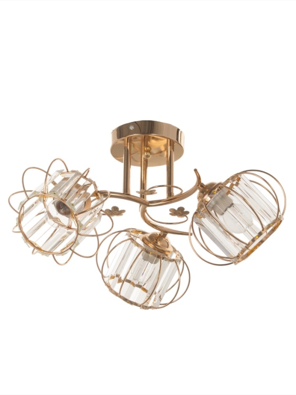 Люстра "Переливы" 3х40Вт Е27 золото