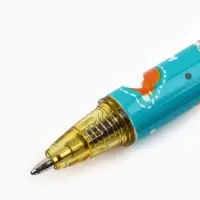 Ручка пластик пиши-стирай автоматическая "Милый корги", синяя паста 0,7 мм