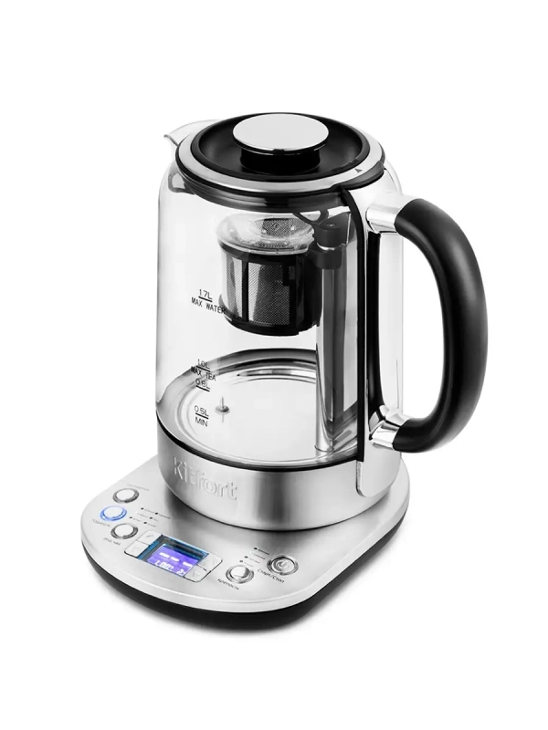 Чайник электрический стеклянный КТ-6116 - 1.7 л