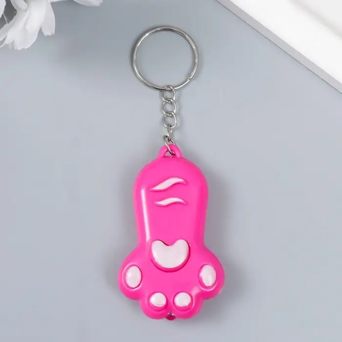 Фонарик свет с кольцом лапка 5 см МИКС