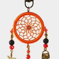 Брелок ловец снов, 17 см, оранжевый