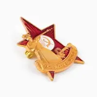 Значок СССР &laquo;За отличную стрельбу&raquo;, 3&times;2 см, цвет красно-белый в золоте