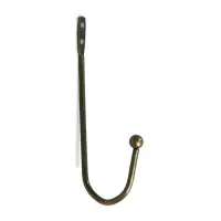 Крючок мебельный ТУНДРА TKO012, однорожковый, бронза, 50 шт.