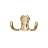 Крючок мебельный CAPPIO HIDDEN, двухрожковый, цвет матовое золото, 2 шт.