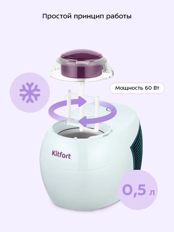 Мороженица электрическая КТ-1842 - 60 Вт