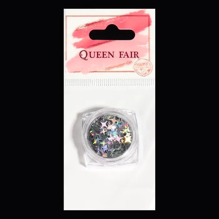 Пайетки для декора &laquo;Звёздная ночь&raquo;, голографические, серебристый