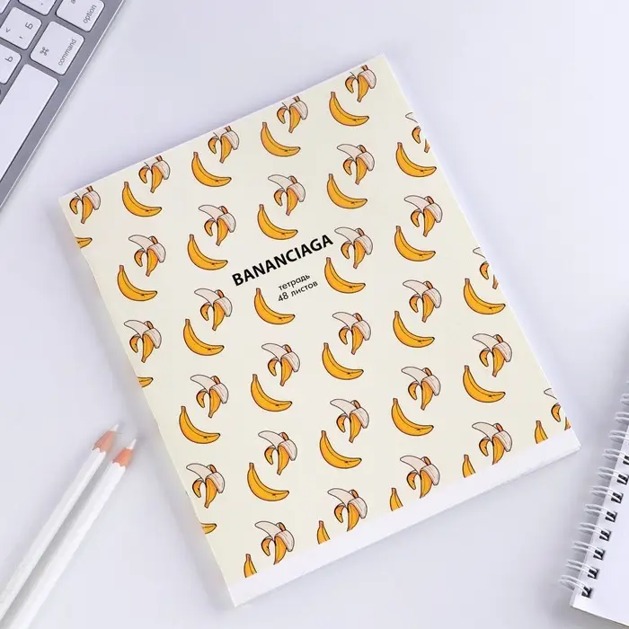 Тетрадь в клетку, 48 л., А5, на скрепке, блок №1 &laquo;Паттерн&raquo; МИКС