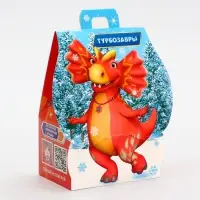 Подарочная новогодняя коробка &laquo;Турбозавры&raquo;, Домик, 12&times;8.5&times;17.5 см