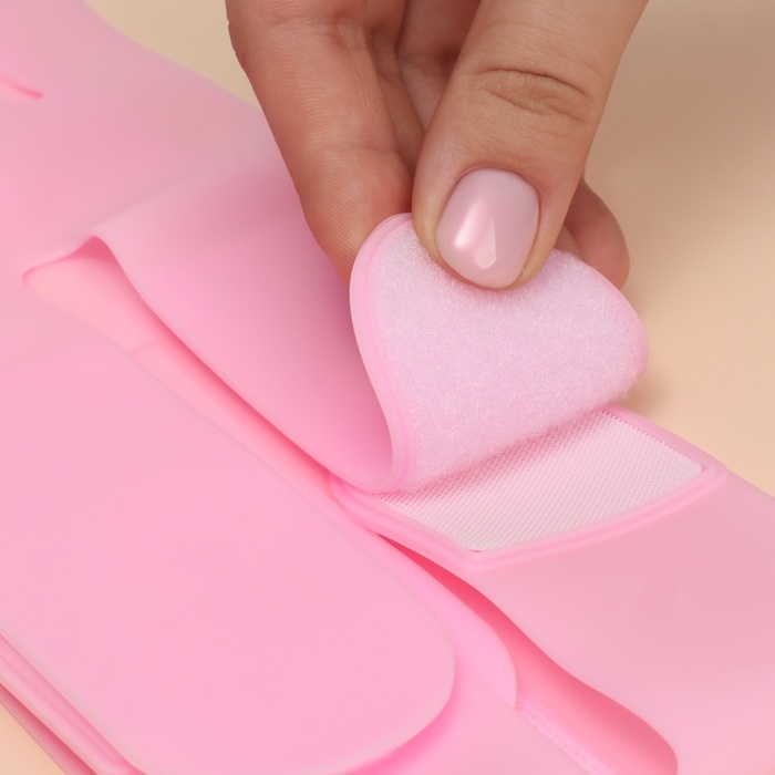 Маска для коррекции овала лица, на липучке, 60,5 &times; 10 см, в коробке, цвет розовый