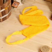 Мочалка банная вязаная "Супердлинная", 70х11см, цвет микс