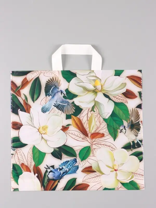 Пакет "Прятки в цветах", полиэтиленовый с петлевой ручкой, 38 х 34 + 3 см, 70 мкм