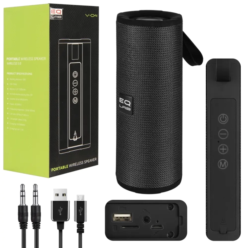 Портативная акустика V-04 Черная