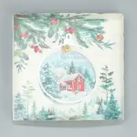 Коробка для кондитерских изделий с PVC крышкой &laquo;Зима&raquo;, 15 х 15 х 3 см