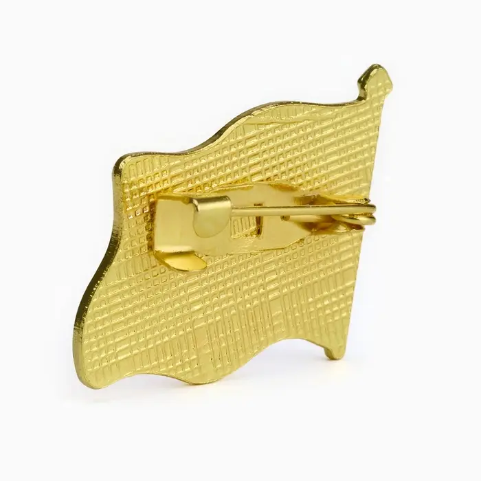 Значок &laquo;Флаг РФ&raquo;, 2 см, цветной в золоте