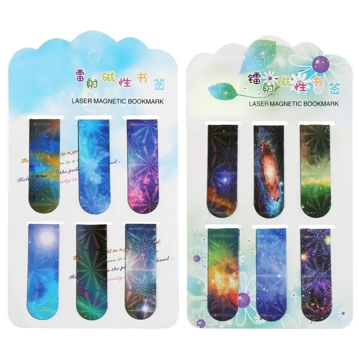 Набор магнитных закладок для книг Calligrata 6 штук, "Вселенная", МИКС
