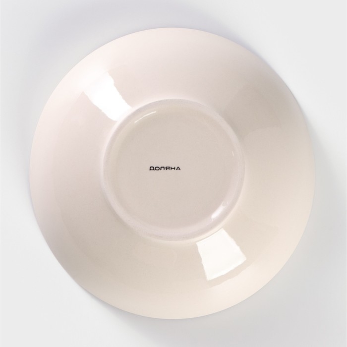 Тарелка керамическая глубокая Доляна &laquo;Морской мир&raquo;, 540 мл, d=18 см, цвет коричневый