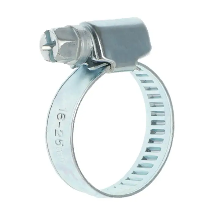 Хомут червячный ZEIN engr, несквозная просечка, диаметр 16-25 мм, ширина 9 мм, оцинкованный