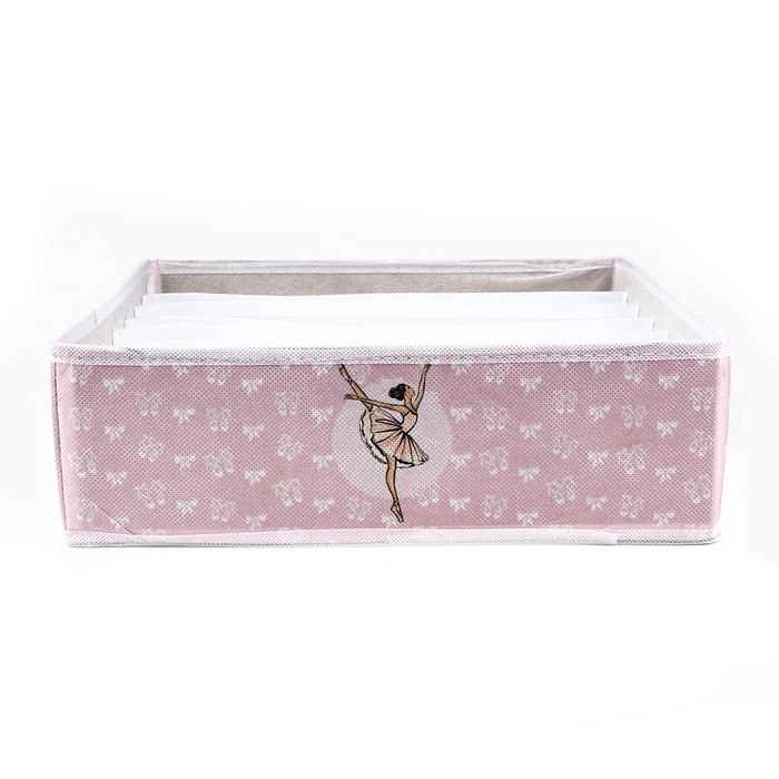 Органайзер для хранения, кофр для белья 7 ячеек "Балерина", 32 х 32 х 10 см