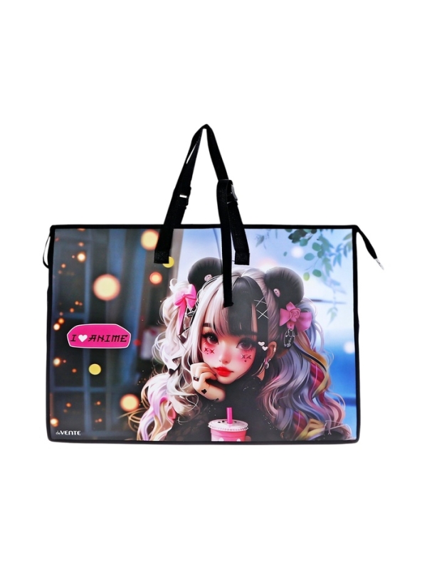 Папка А2 , 650х470х100 мм, deVENTE "I Love Anime", с ручками, пластиковая, молния сверху, внутренний карман