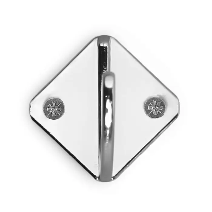 Крючок мебельный ТУНДРА TKO026, однорожковый, хром, 20 шт.