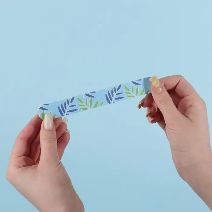 Пилка для ногтей, прямая, 180/180 грит, 15 см, фасовка 20 шт., МИКС